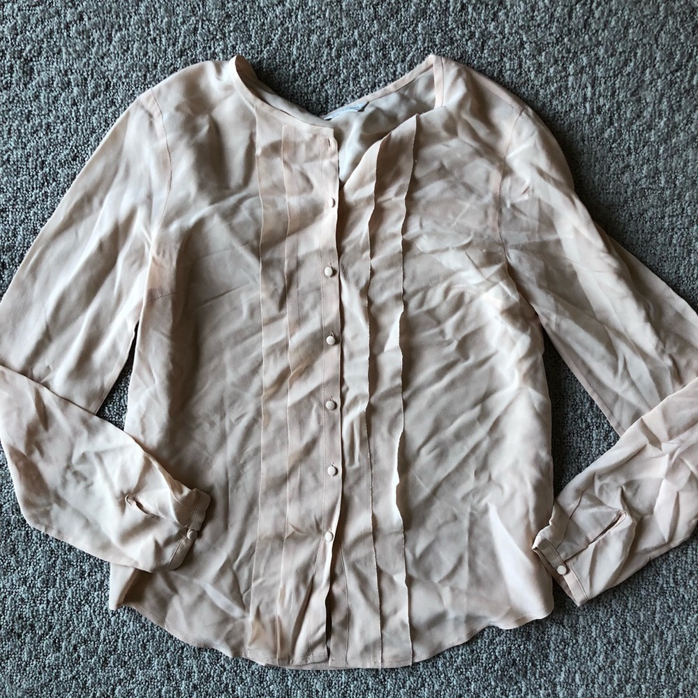 Beautiful peach silk button down by Club Monaco